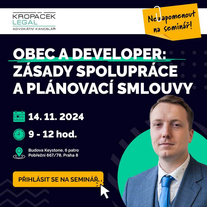 OBEC A DEVELOPER: ZÁSADY SPOLUPRÁCE A PLÁNOVACÍ SMLOUVY